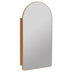 Alaina Modern Classic Gold Arched Medicine Cabinet Mirror|