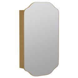Amy Hollywood Regency Gold Medicine Cabinet Mirror|