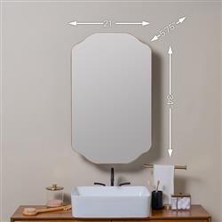 Amy Hollywood Regency Gold Medicine Cabinet Mirror|