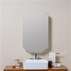 Amy Hollywood Regency Silver Medicine Cabinet Mirror|