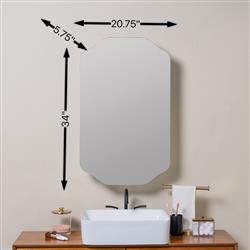 Amy Hollywood Regency Silver Medicine Cabinet Mirror|