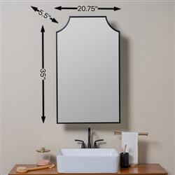 Serene Hollywood Regency Black Medicine Cabinet Mirror|