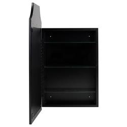 Serene Hollywood Regency Black Medicine Cabinet Mirror|