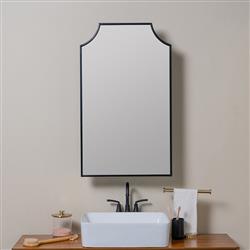 Serene Hollywood Regency Black Medicine Cabinet Mirror|