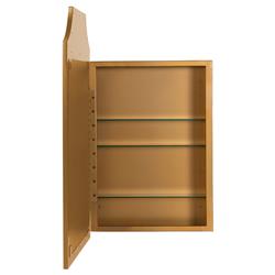 Serene Hollywood Regency Gold Medicine Cabinet Mirror|