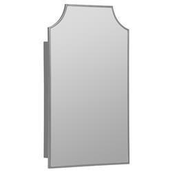 Serene Hollywood Regency Silver Medicine Cabinet Mirror|