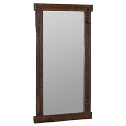 Nova Rustic Lodge Brown Mango Wood Rectangular Floor Mirror|