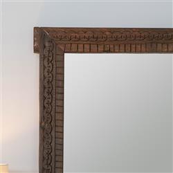 Nova Rustic Lodge Brown Mango Wood Rectangular Floor Mirror|