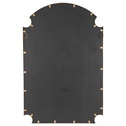 Teagan Hollywood Regency Gold Leaf Arched Wall Mirror|