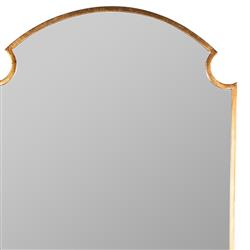 Teagan Hollywood Regency Gold Leaf Arched Wall Mirror|