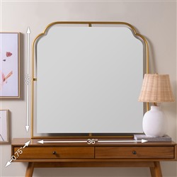 Amy Hollywood Regency Gold Mantle Wall Mirror|