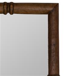 Julia Rustic Lodge Walnut Wood Rectangular Wall Mirror|