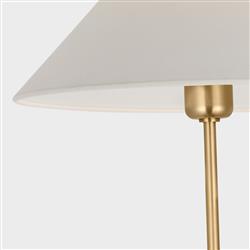 Visual Comfort Hackney Modern Antique Brass Cordless Bridge Arm Floor Lamp|