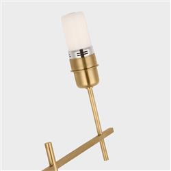 Visual Comfort Hackney Modern Antique Brass Cordless Bridge Arm Floor Lamp|