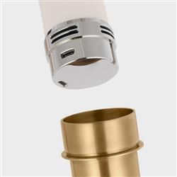 Visual Comfort Hackney Modern Antique Brass Cordless Bridge Arm Floor Lamp|