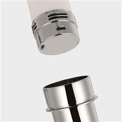 Visual Comfort Hackney Modern Polished Nickel Cordless Bridge Arm Floor Lamp|