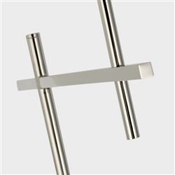 Visual Comfort Hackney Modern Polished Nickel Cordless Bridge Arm Floor Lamp|