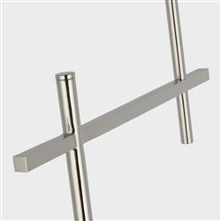 Visual Comfort Hackney Modern Polished Nickel Cordless Bridge Arm Floor Lamp|