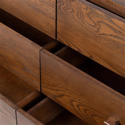 Hadley Rustic Lodge Brown Wood Double Dresser|