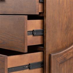Hadley Rustic Lodge Brown Wood Double Dresser|