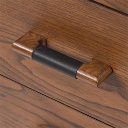 Hadley Rustic Lodge Brown Wood Double Dresser|