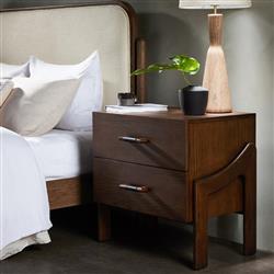 Hadley Rustic Lodge Brown Wood Nightstand|