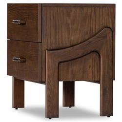 Hadley Rustic Lodge Brown Wood Nightstand|