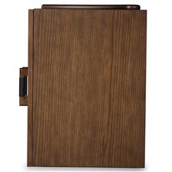 Hadley Rustic Lodge Brown Wood Nightstand|