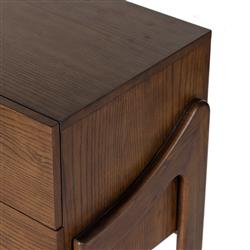 Hadley Rustic Lodge Brown Wood Nightstand|