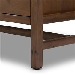 Timmy Rustic Lodge Brown Acacia Wood Nightstand|