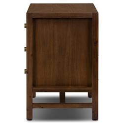Timmy Rustic Lodge Brown Acacia Wood Nightstand|