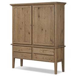 Whitney Rustic Lodge Brown Oak Cabinet|