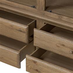 Whitney Rustic Lodge Brown Oak Cabinet|