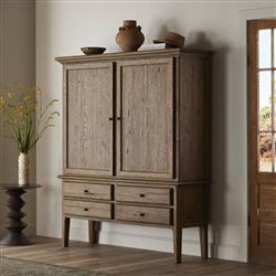 Whitney Rustic Lodge Brown Oak Cabinet|