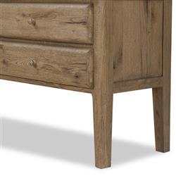 Whitney Rustic Lodge Brown Oak Cabinet|