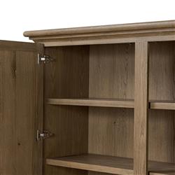 Whitney Rustic Lodge Brown Oak Cabinet|