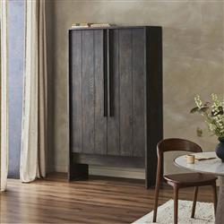 Harriet Rustic Lodge Dark Brown Oak Cabinet|