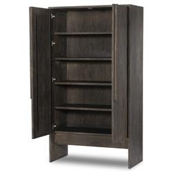 Harriet Rustic Lodge Dark Brown Oak Cabinet|