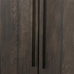 Harriet Rustic Lodge Dark Brown Oak Cabinet|