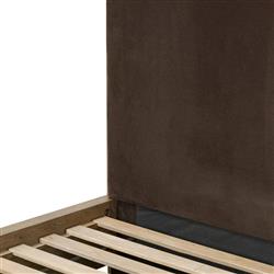 Ruby Modern Classic Brown Velvet Bed - Queen|