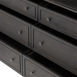 Adelaide Rustic Lodge Smoked Black Oak Double Dresser|