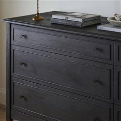 Adelaide Rustic Lodge Smoked Black Oak Double Dresser|