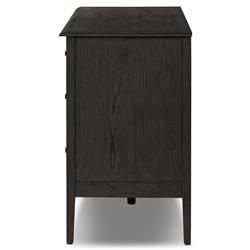 Adelaide Rustic Lodge Smoked Black Oak Double Dresser|
