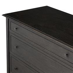 Adelaide Rustic Lodge Smoked Black Oak Double Dresser|