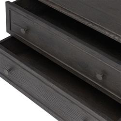 Adelaide Rustic Lodge Smoked Black Oak Nightstand|