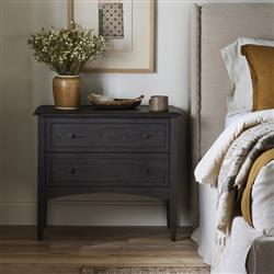 Adelaide Rustic Lodge Smoked Black Oak Nightstand|