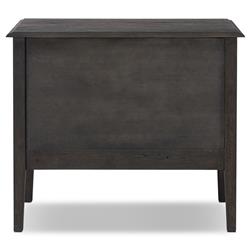 Adelaide Rustic Lodge Smoked Black Oak Nightstand|