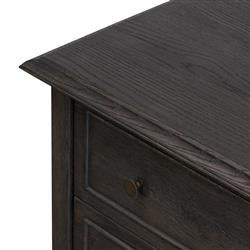 Adelaide Rustic Lodge Smoked Black Oak Nightstand|