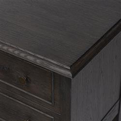 Adelaide Rustic Lodge Smoked Black Oak Nightstand|