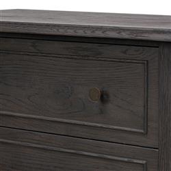 Adelaide Rustic Lodge Smoked Black Oak Nightstand|